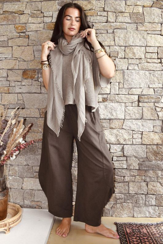 Lagen 7/8 Barrel Pant Chocolate